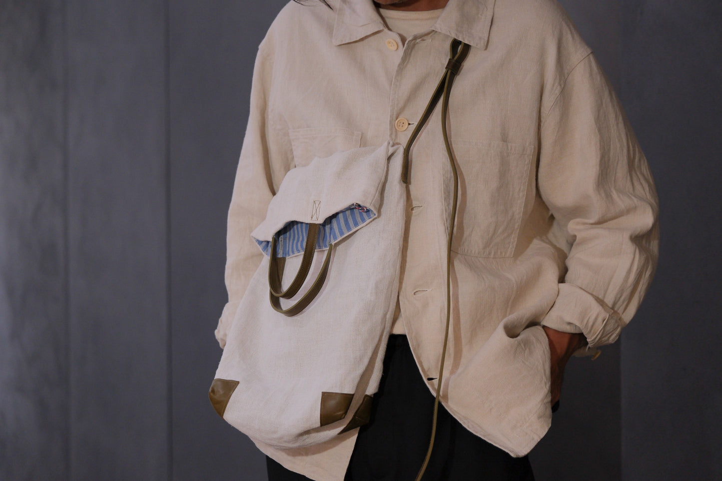 Chez VIDALENC × Marlène Coudeville  /  BAG GIPSY S /  ANCIENT LINEN NATURAL