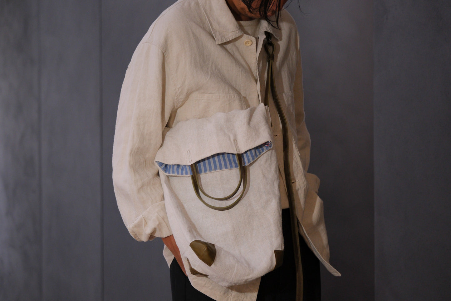 Chez VIDALENC × Marlène Coudeville  /  BAG GIPSY S /  ANCIENT LINEN NATURAL