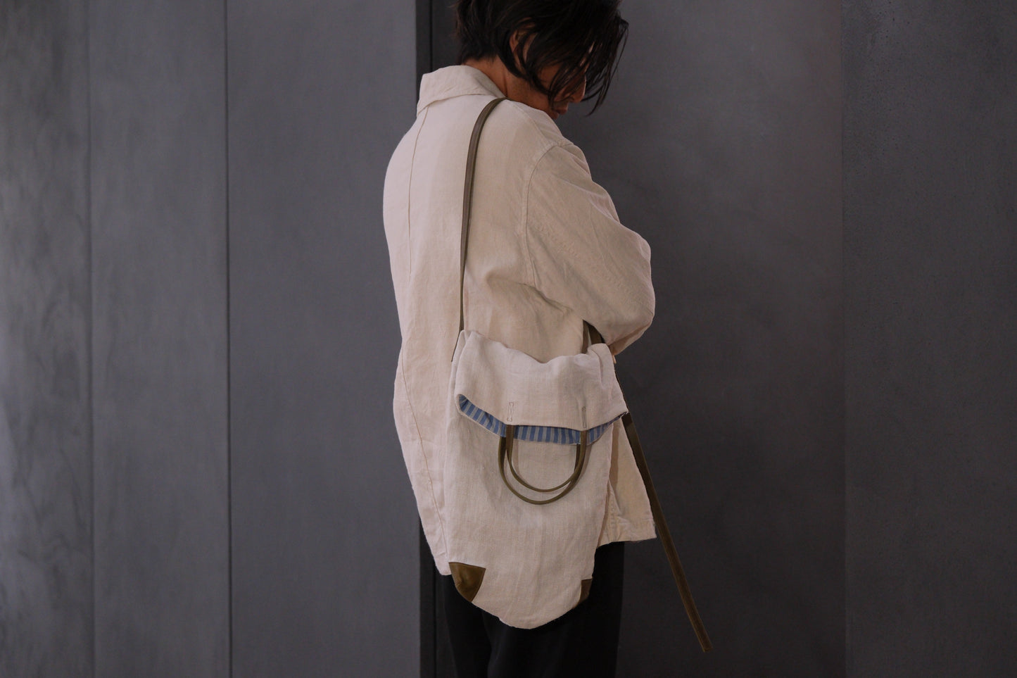 Chez VIDALENC × Marlène Coudeville  /  BAG GIPSY S /  ANCIENT LINEN NATURAL