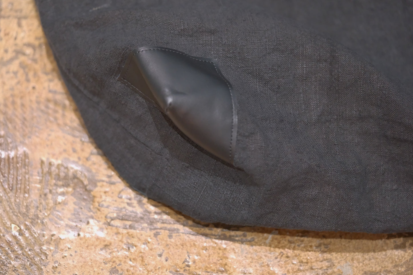 Chez VIDALENC × Marlène Coudeville  /  BAG GIPSY XL /  ANCIENT LINEN BLACK