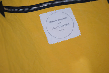 Chez VIDALENC × Marlène Coudeville  /  BAG GIPSY XL /  ANCIENT LINEN BLACK