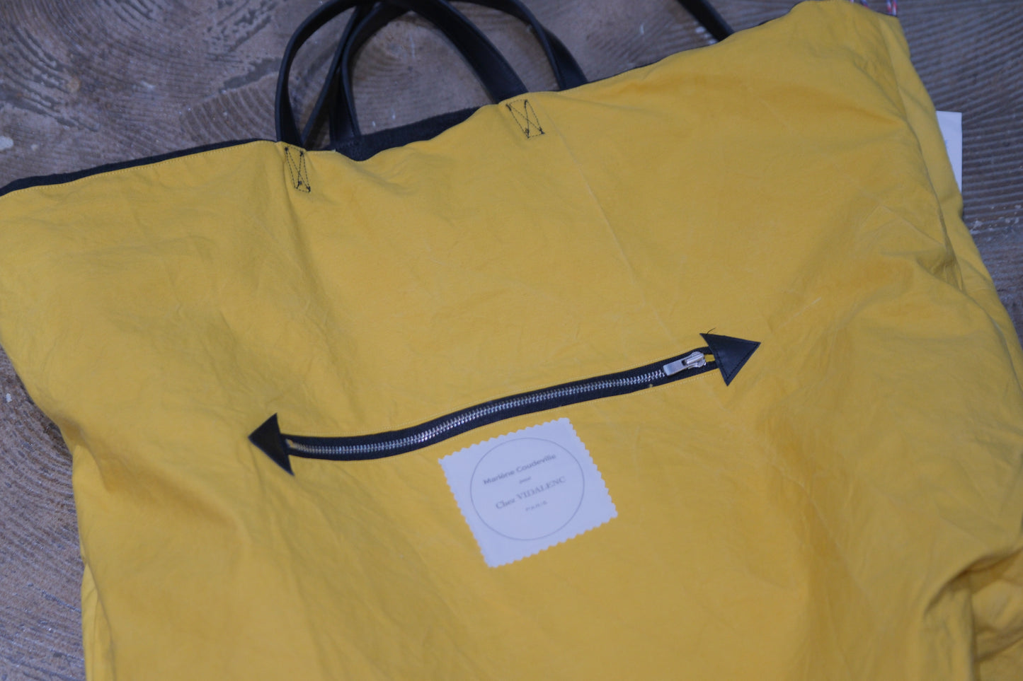 Chez VIDALENC × Marlène Coudeville  /  BAG GIPSY XL /  ANCIENT LINEN BLACK