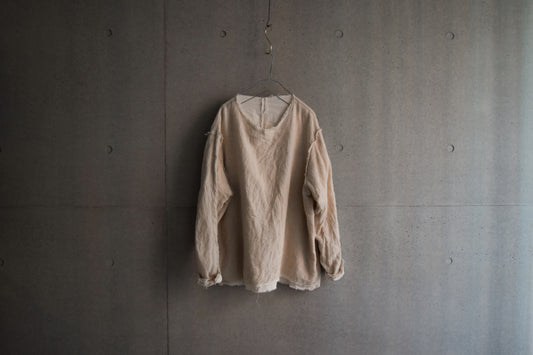 wright./Reversible gauze shirt