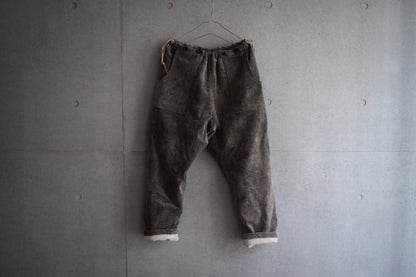 wright./Baggy pants with leather belt