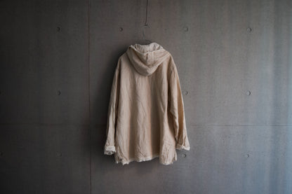 wright./Pullover gauze parka(Soft natural wool linen gauze / Organic cotton double gauze)