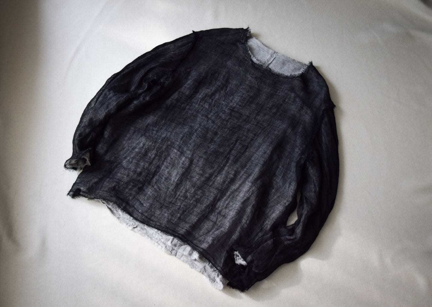 【受注商品】wright./Reversible gauze shirt (High density linen gauze / Organic cotton double gauze)