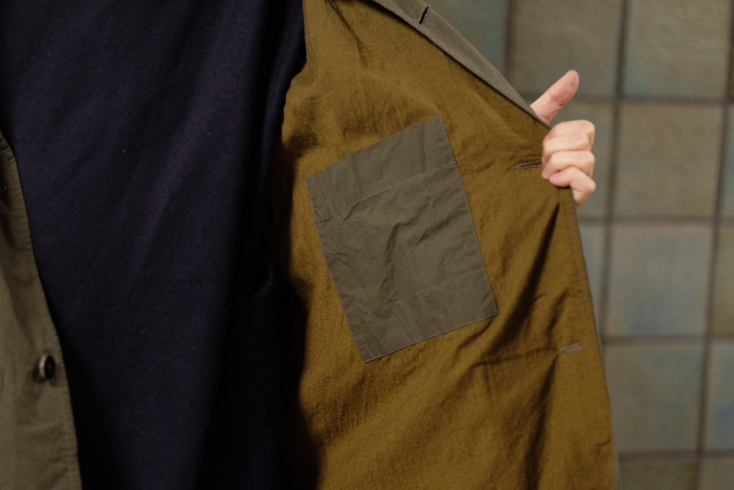 Chez Vidalenc /Coat bobi(cotton sailor/ kaki brown)