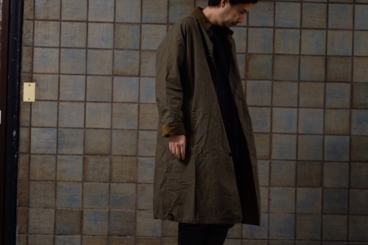 Chez Vidalenc /Coat bobi(cotton sailor/ kaki brown)