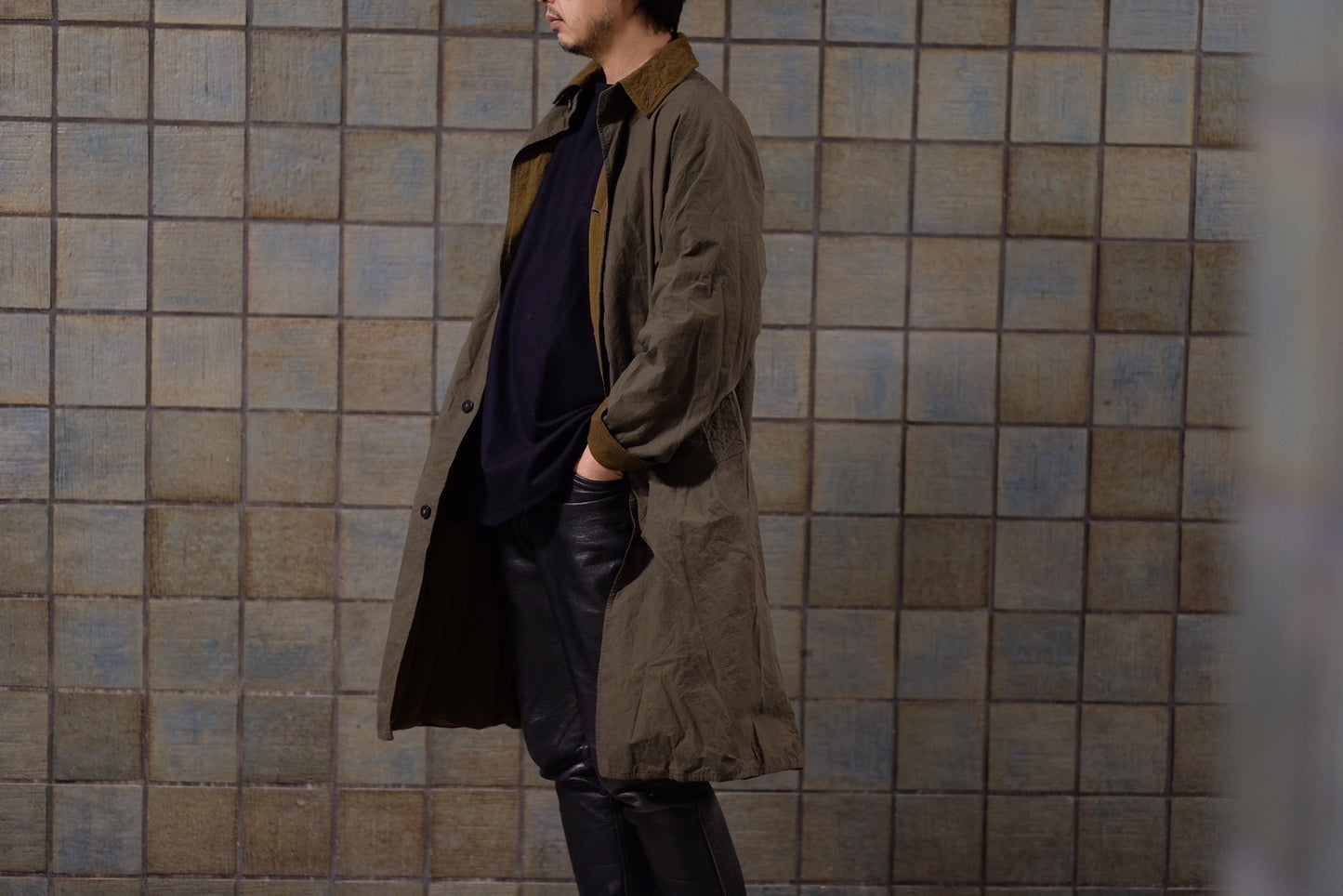 Chez Vidalenc /Coat bobi(cotton sailor/ kaki brown)