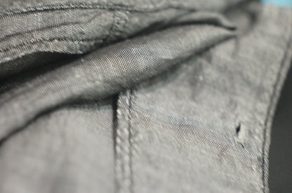 【受注商品】MINIMAL SLOPE / TOP BUTTONLESS SHIRT　(Sample Color : 無染色)