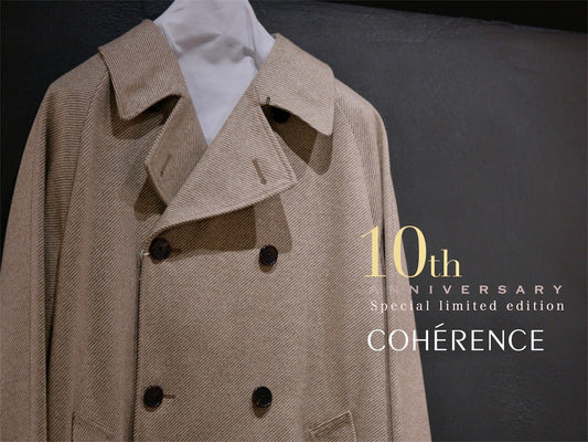 COHÉRENCE / Mod.FOUFOU Ⅱ / “10TH ANNIVERSARY LIMITED  COLLECTION” / POULOU CASHMERE SUPER160S DIAGONAL JERSEY