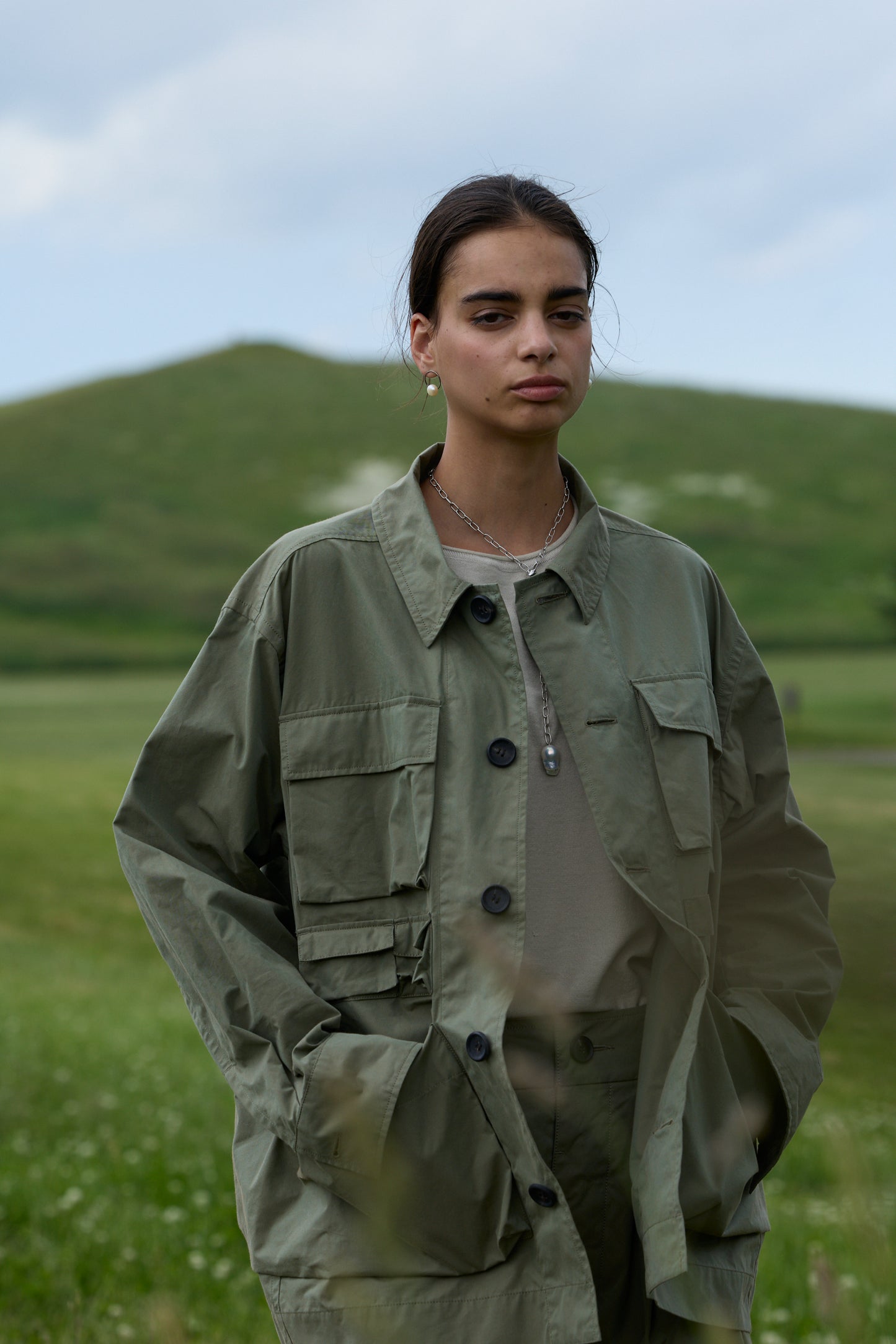 POSTELEGANT/ High Count Cotton Garden Jacket