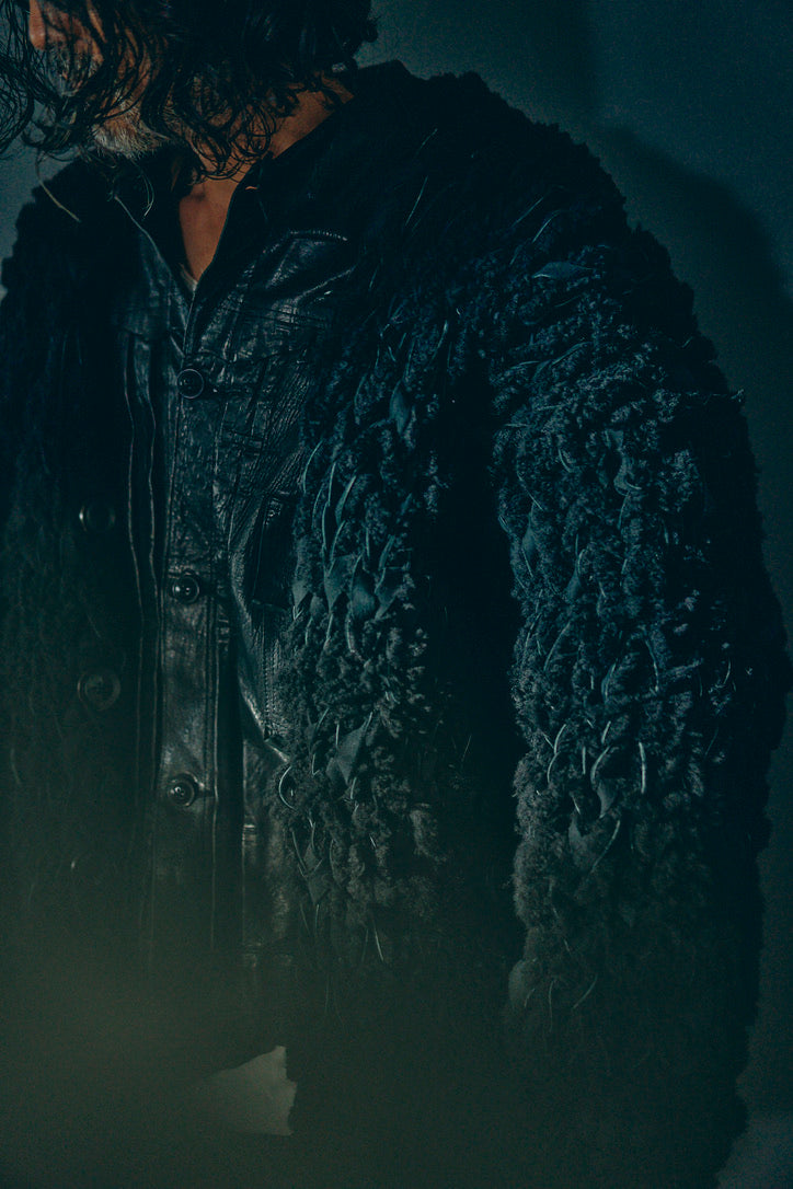 GOOD KARMA DEVELOPMENT/MOUTON CARDIGAN " CHARLIE "/BLACK