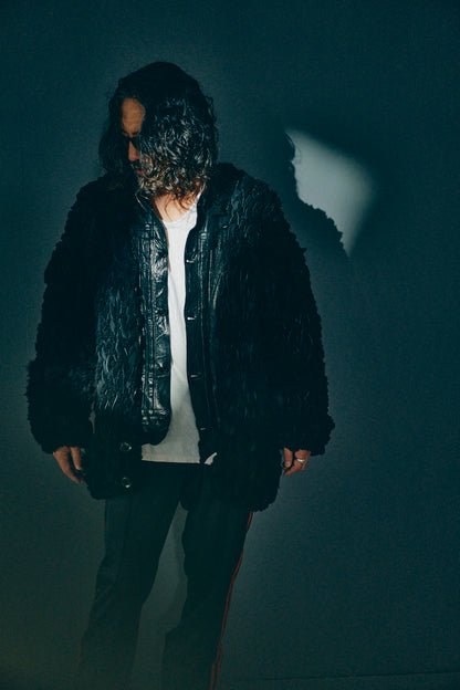 GOOD KARMA DEVELOPMENT/MOUTON CARDIGAN " CHARLIE "/BLACK