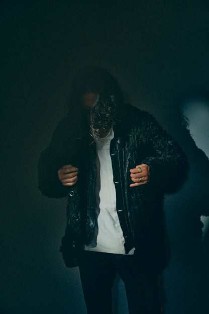 GOOD KARMA DEVELOPMENT/MOUTON CARDIGAN " CHARLIE "/BLACK