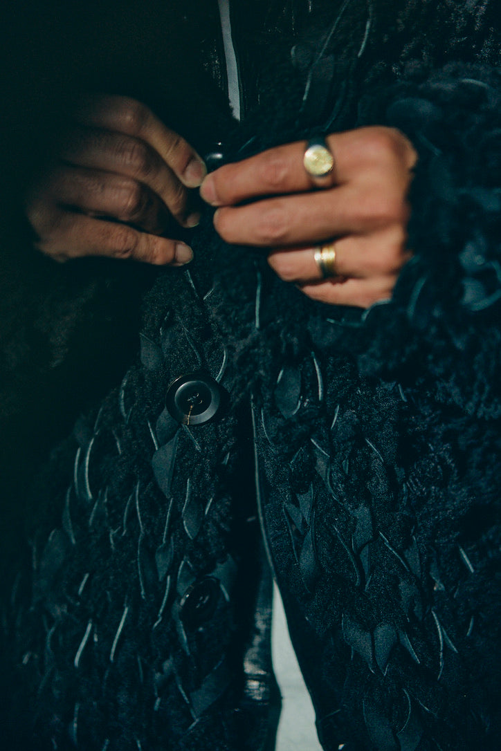 GOOD KARMA DEVELOPMENT/MOUTON CARDIGAN " CHARLIE "/BLACK