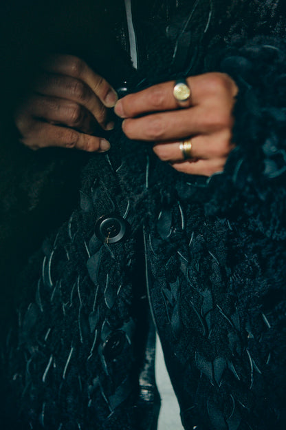 GOOD KARMA DEVELOPMENT/MOUTON CARDIGAN " CHARLIE "/BLACK