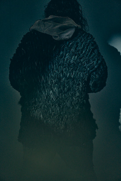 GOOD KARMA DEVELOPMENT/MOUTON CARDIGAN " CHARLIE "/BLACK