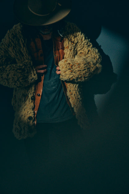 GOOD KARMA DEVELOPMENT/MOUTON CARDIGAN " CHARLIE "/BEIGE