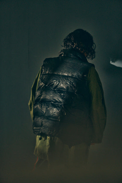 GOODKARMA DEVELOPMENT/Leather Down Vest"GRIZZLY"