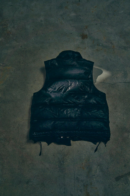 GOODKARMA DEVELOPMENT/Leather Down Vest"GRIZZLY"