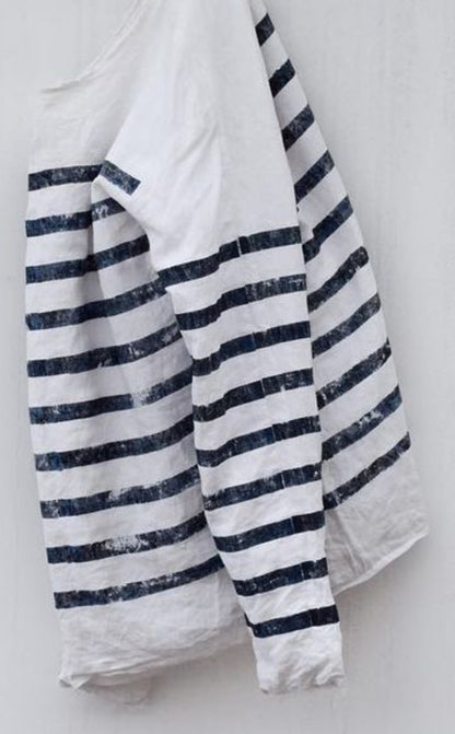 basque shirts (Indigo & Silk needlepunch)　受注商品 - 2nd delivery -