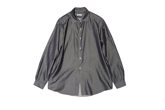 Silk Denim Wide collar shirts / Aquellos Ojos Verdes BISHU spot sale